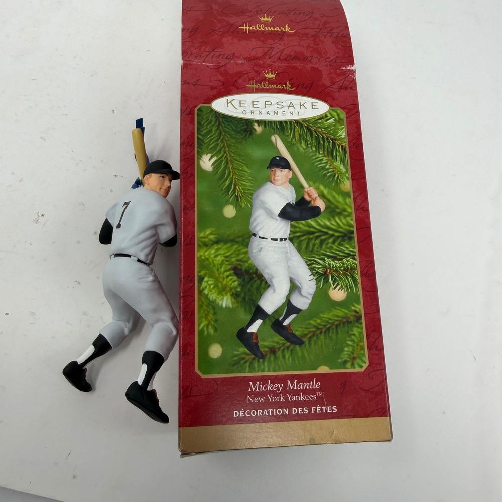 Hallmark Keepsake Mickey Mantle New York Yankees 1997 MLB Baseball Ornament Box
